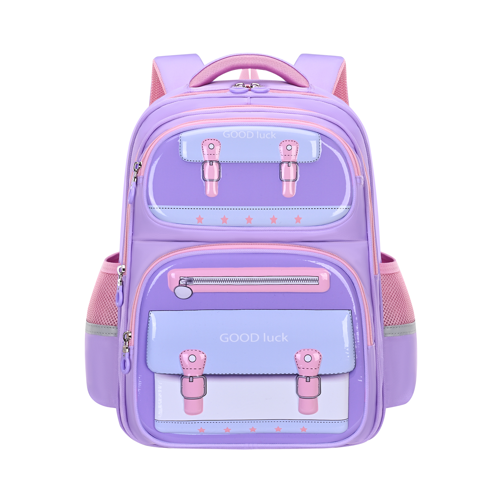 Big-tailed Cat Children's schoolbag for girls, British style, reducing burden and protecting the spine, large-capacity, lightweight and high-quality primary school schoolbag for grades 1-6 Specification image