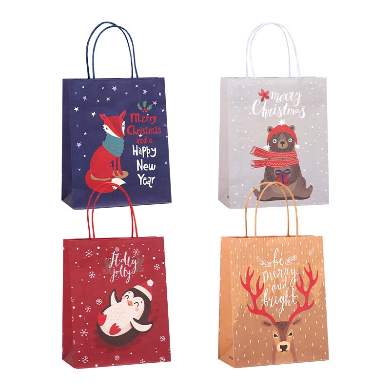 New Christmas gift tote bag - made of recyclable kraft paper, available for wholesale Item Picture