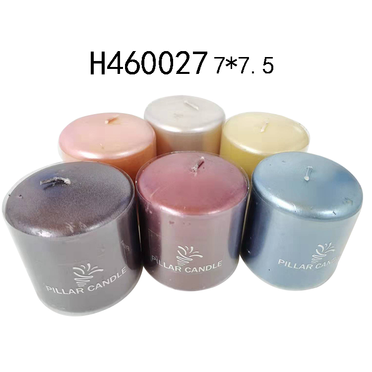 7×7.5 cm pressed column wax - Metal spray-coated texture Collection display item