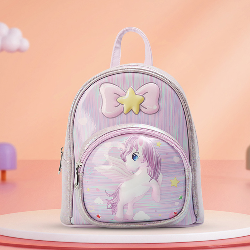 大尾猫独角兽泡壳双肩背包时尚休闲可爱萌趣幼儿园公主女童包包 details Picture