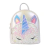 Big tail cat sequined unicorn children's backpack, cartoon cute princess, girls fashionable and cute children's backpack Item Picture