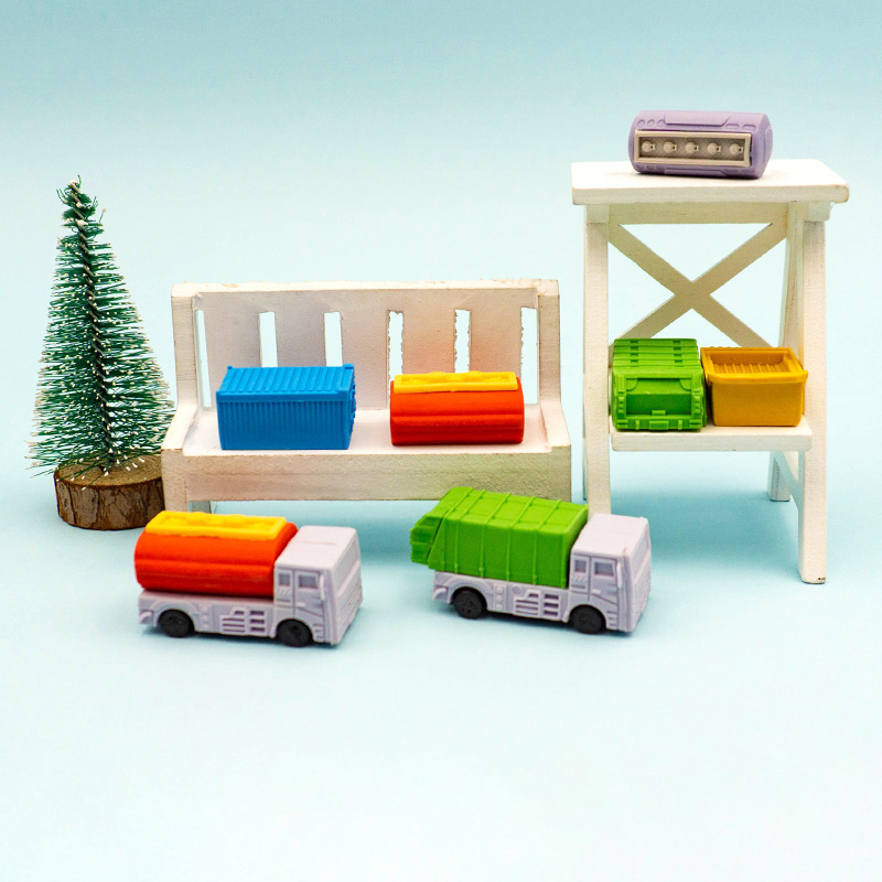 Transportation-shaped eraser Specification image