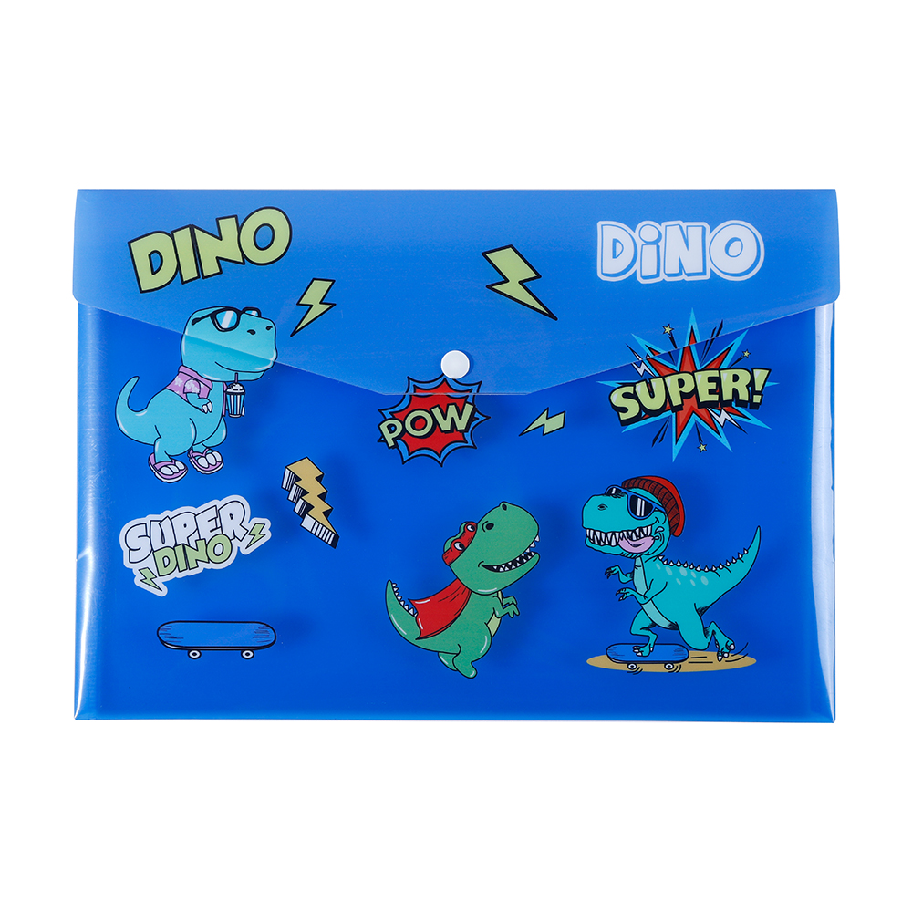 按扣文件袋 —— 办公文具收纳袋 恐龙图案资料袋 Item Picture