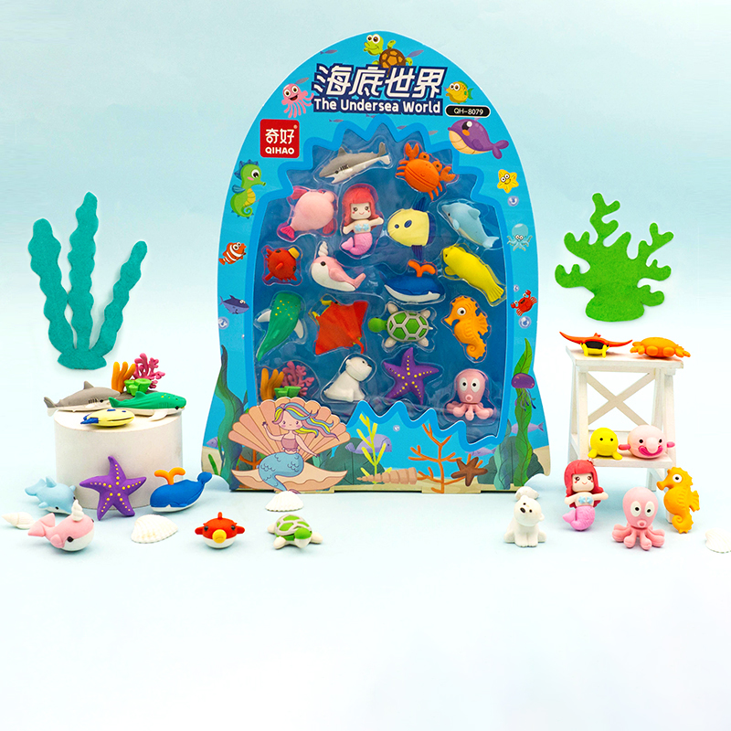 Underwater world-themed eraser details Picture