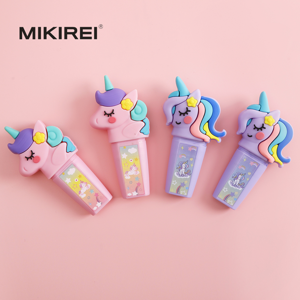 Cute and fun Highlighters - Unicorn-style marker pens, stationery for girls and students, colorful marker pens