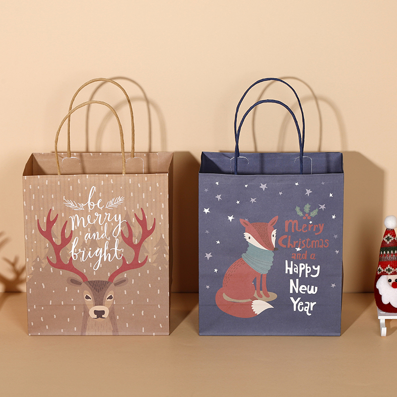New Christmas gift tote bag - made of recyclable kraft paper, available for wholesale Application Scenario