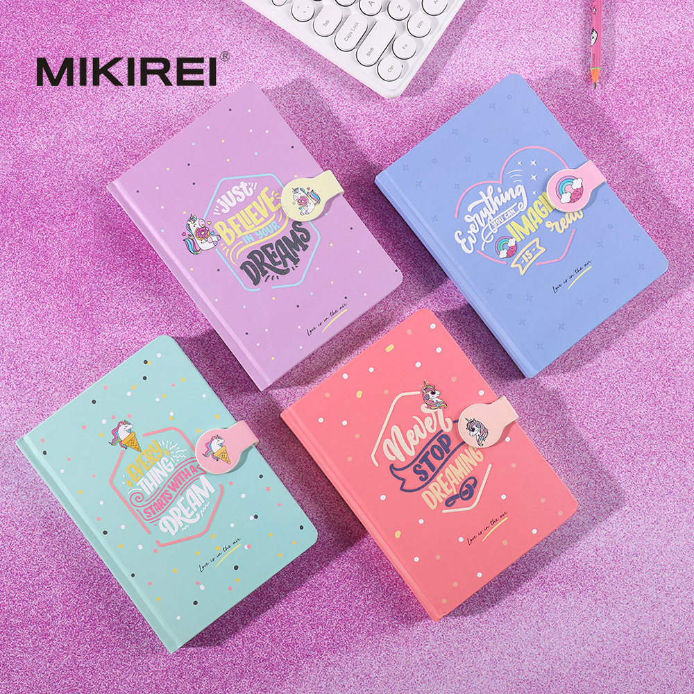 B6 Cartoon Magnetic Clasp Notebook - Unicorn Theme