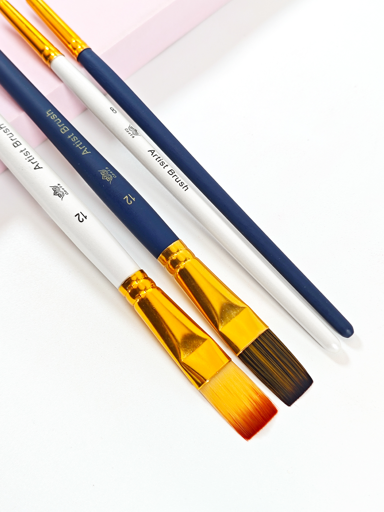 6 支装美术画笔套装 — 耐用尼龙毛 尖头设计 适配丙烯、水彩、油画及人体彩绘 多尺寸可选 新手到专业人士通用 Specification image