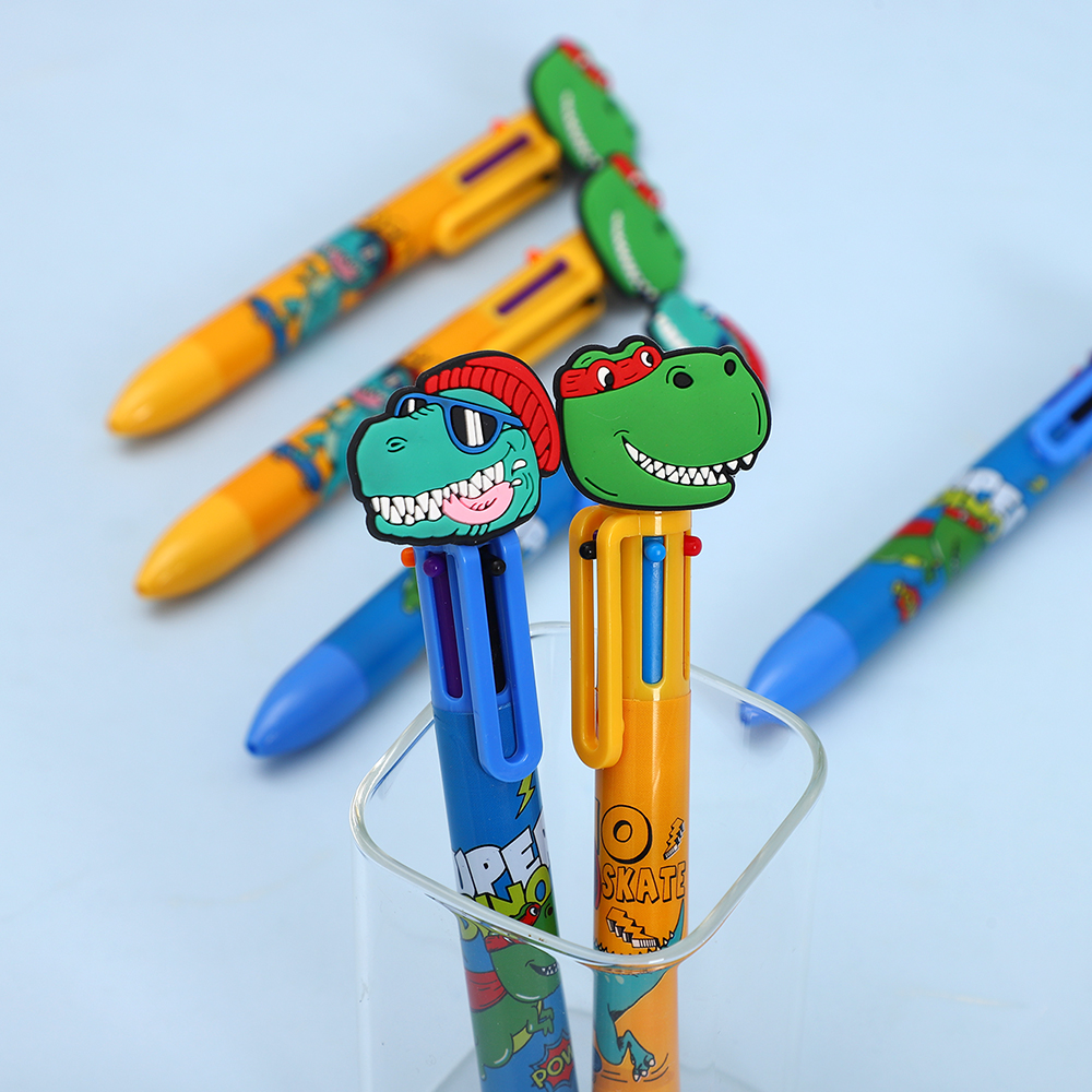 六色卡通圆珠笔 —— 儿童可爱款 多彩书写笔 details Picture