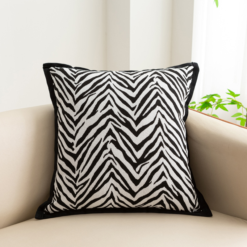 Chenille zebra print pillowcase Item Picture