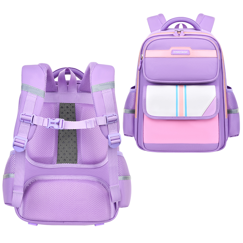 Large-tailed cat fashionable, casual, lightweight, lightweight, waterproof, large-capacity backpack for waist and spine support, primary school schoolbag