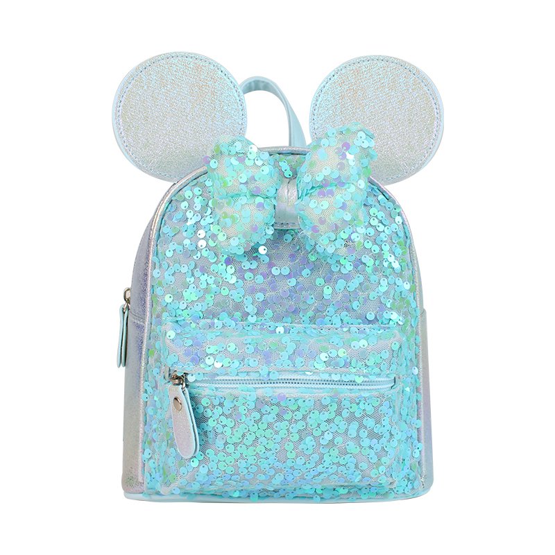 Big tail cat sequined bow children's backpack, cartoon cute princess, girls' fashionable and adorable children's backpack Specification image