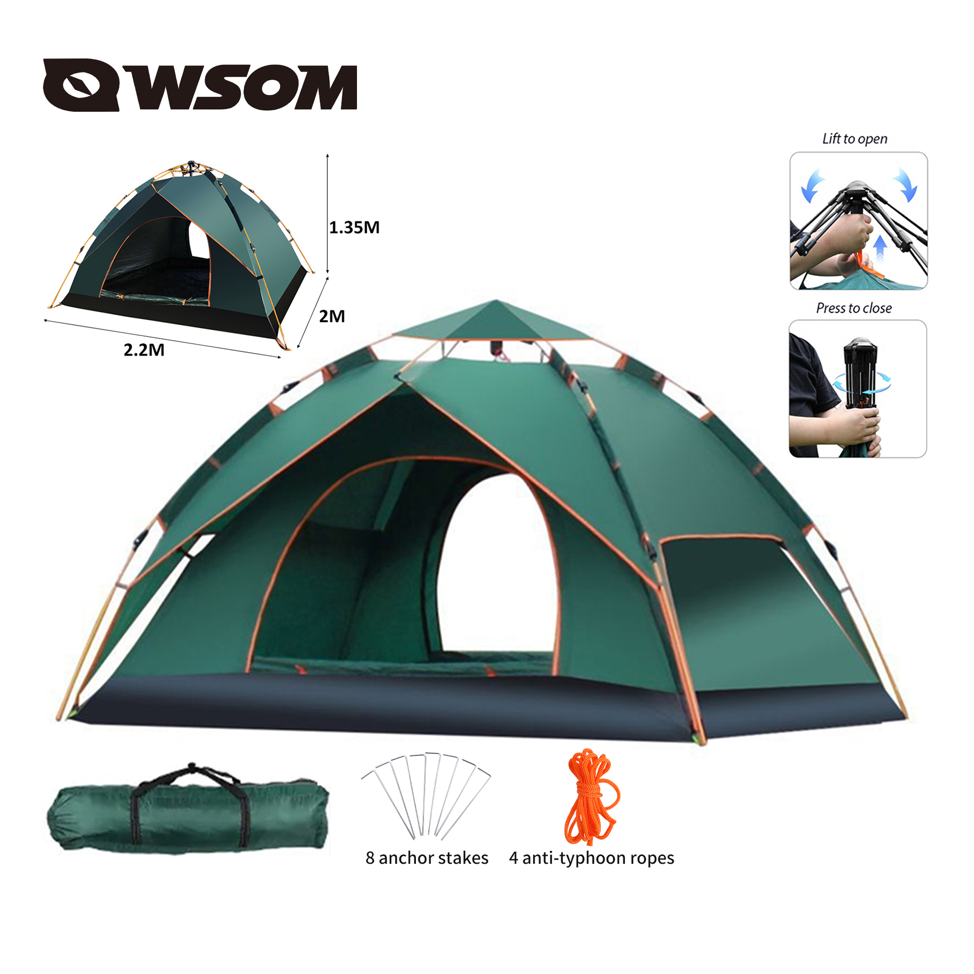 Dark green double-layer large size HW-201191