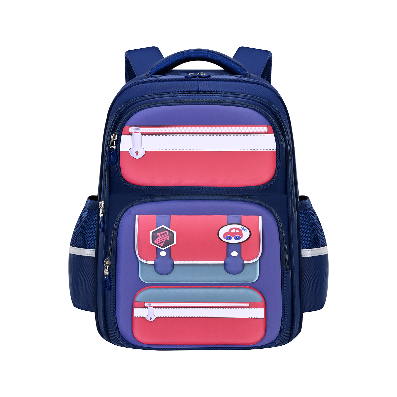 Big Tail Cat children's schoolbag for boys, cool style for primary school students, lightweight back support and burden reduction for grades one, two and three, kindergarten boys' backpack