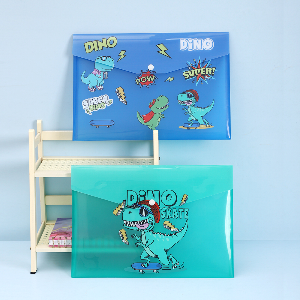 按扣文件袋 —— 办公文具收纳袋 恐龙图案资料袋 Specification image