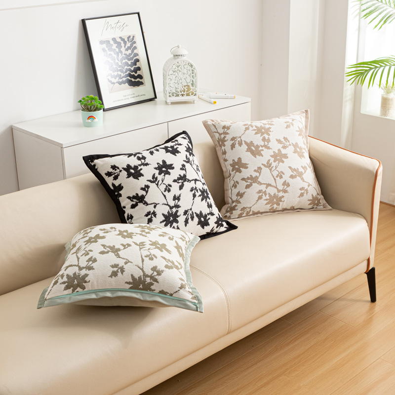 Chenille cream-style maple Leaf pillowcase Application Scenario