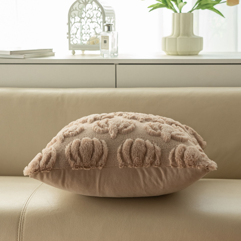 Rabbit fur pumpkin pattern pillowcase Application Scenario