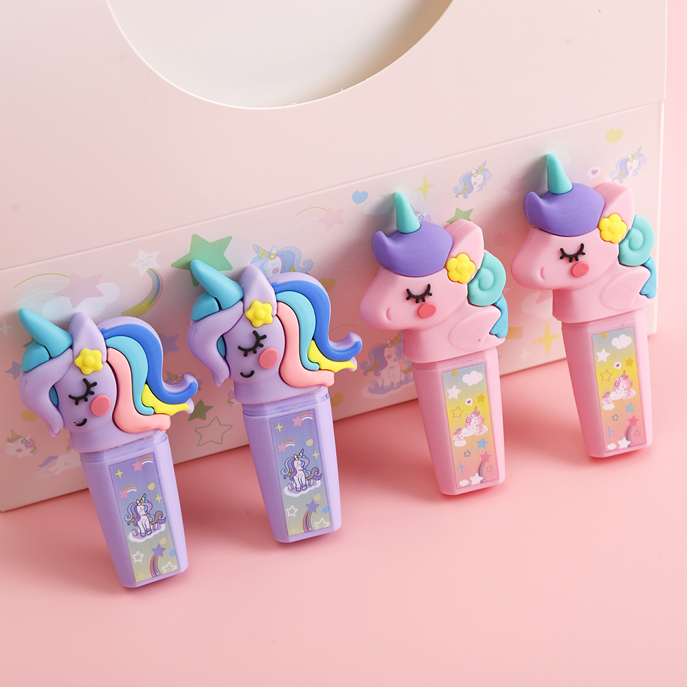 萌趣荧光笔 —— 独角兽款标记笔 女生学生文具 彩色记号笔 details Picture