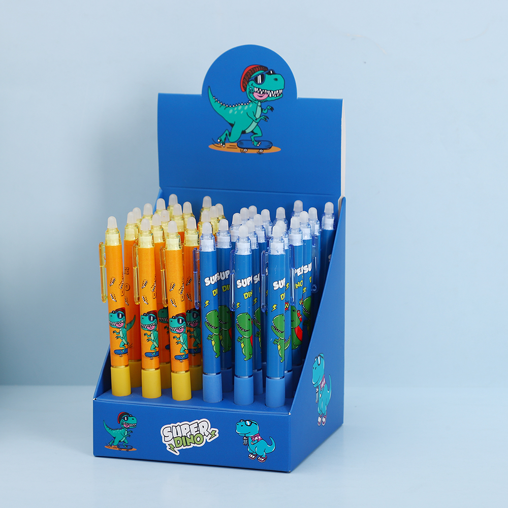 Dinosaur pattern erasable gel pen - Solid color version, suitable for third grade primary school, heat-sensitive erasable details Picture