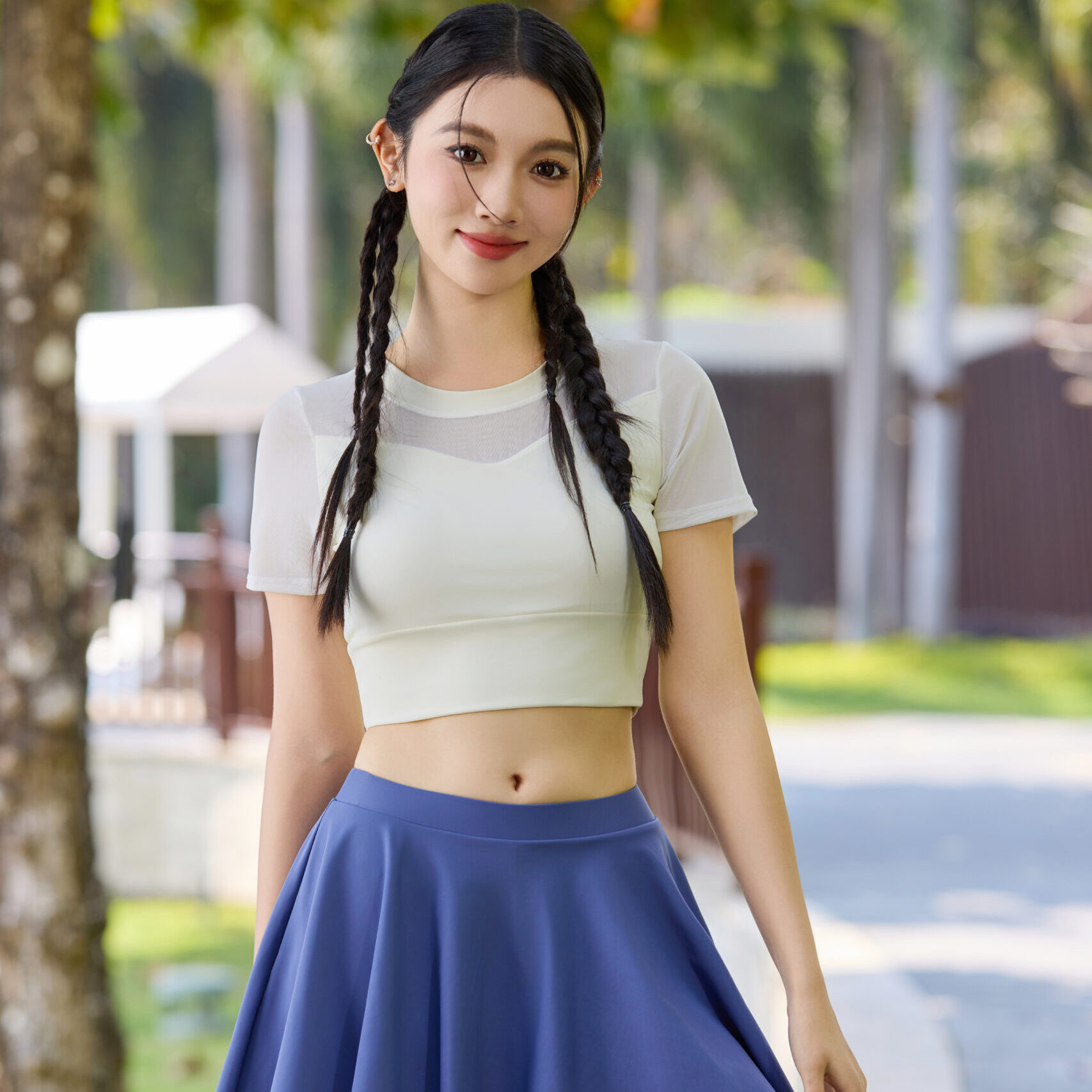 T-shirt with skirt beachwear