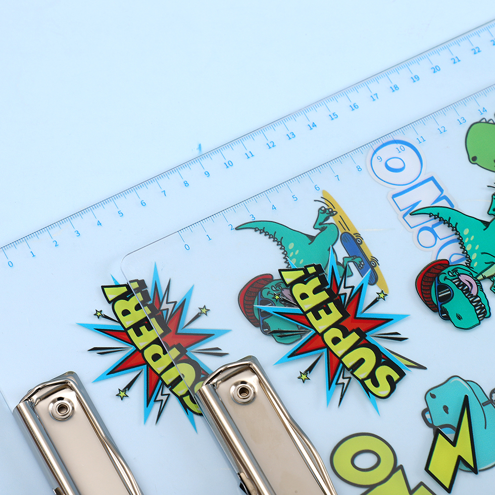 A4 Cartoon transparent plywood Writing board - Dinosaur pattern Specification image