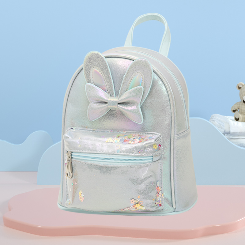 Big-tailed cat, sequined bow, rabbit, children's backpack, cartoon image, fashionable and cute girls, trendy children's shoulders Application Scenario