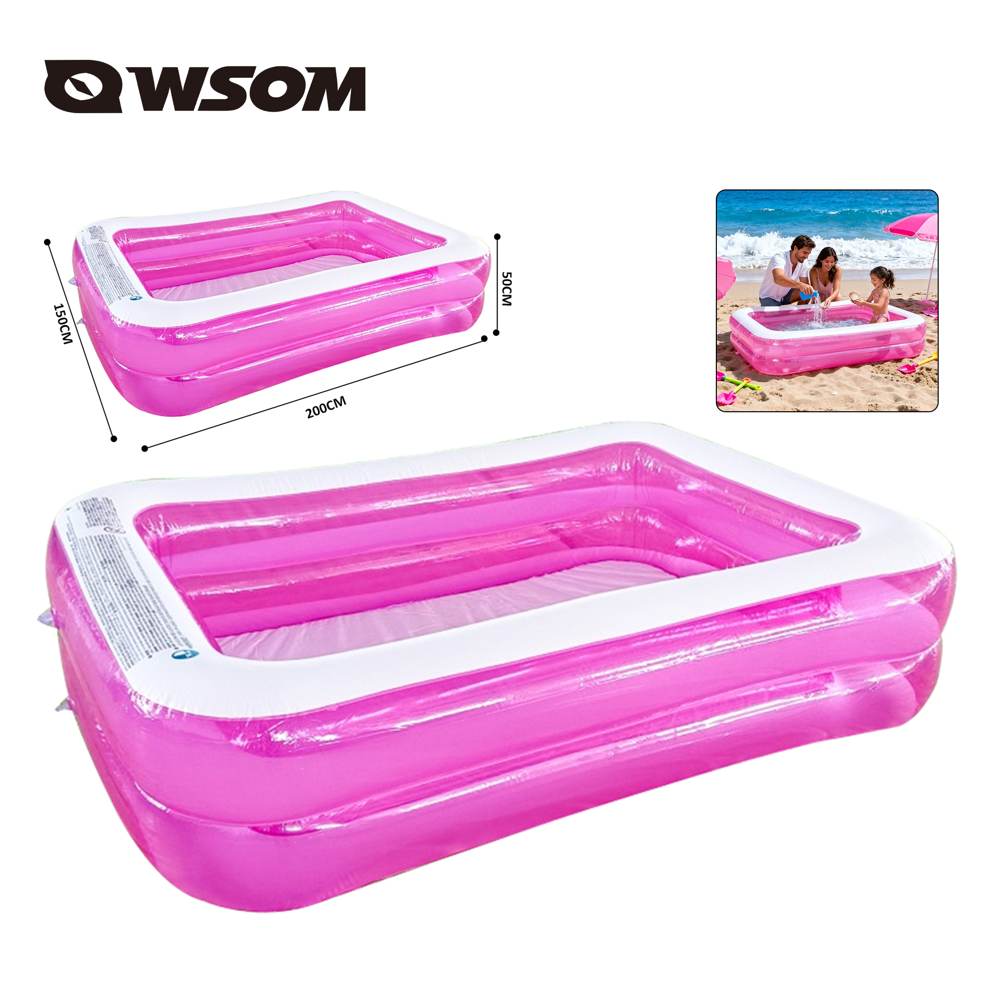2-meter double-layer transparent water pool HW-311076