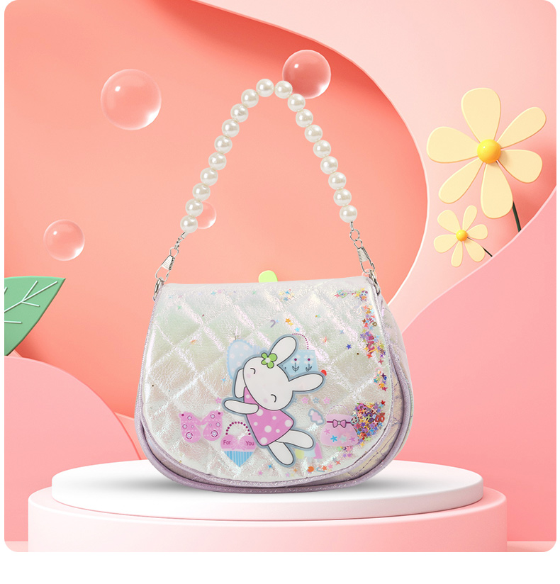 Large-tailed cat and rabbit, fashionable, casual, cute and fun, kindergarten princess girl bag, rabbit hand-held crossbody bag