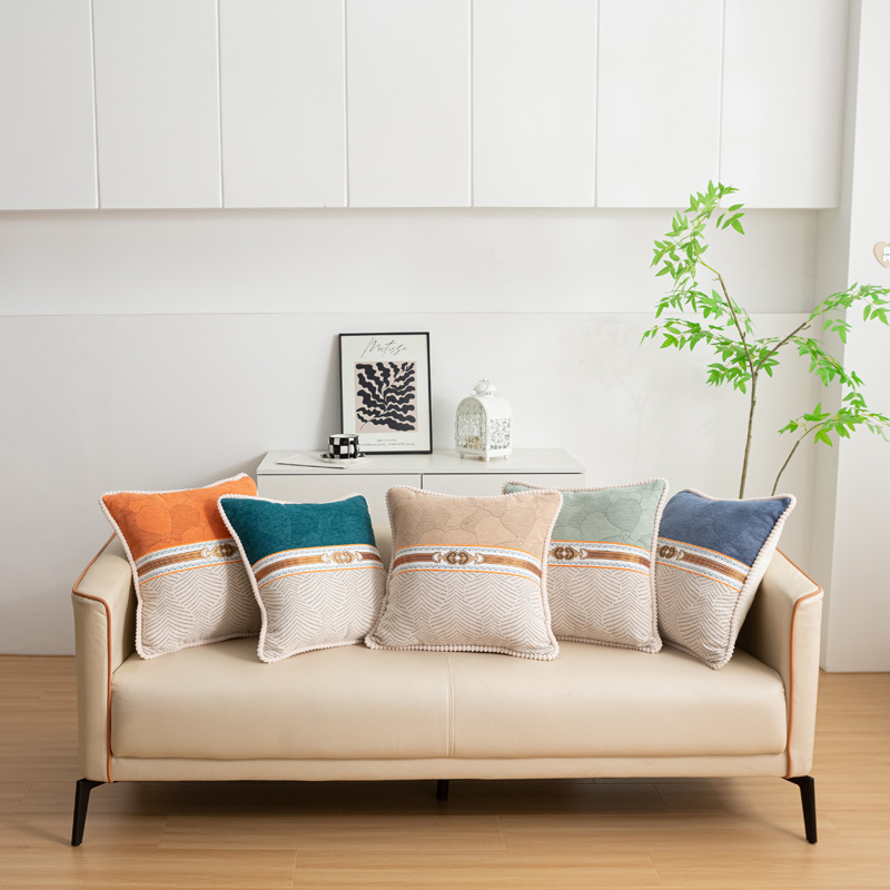 Chenille Ruyi Buckle Pillowcase details Picture