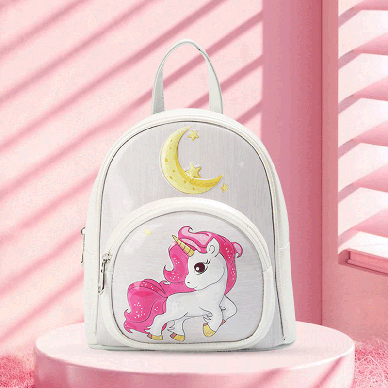 Big-tailed cat unicorn bubble shell backpack, fashionable, casual, cute and fun kindergarten princess girl bag details Picture
