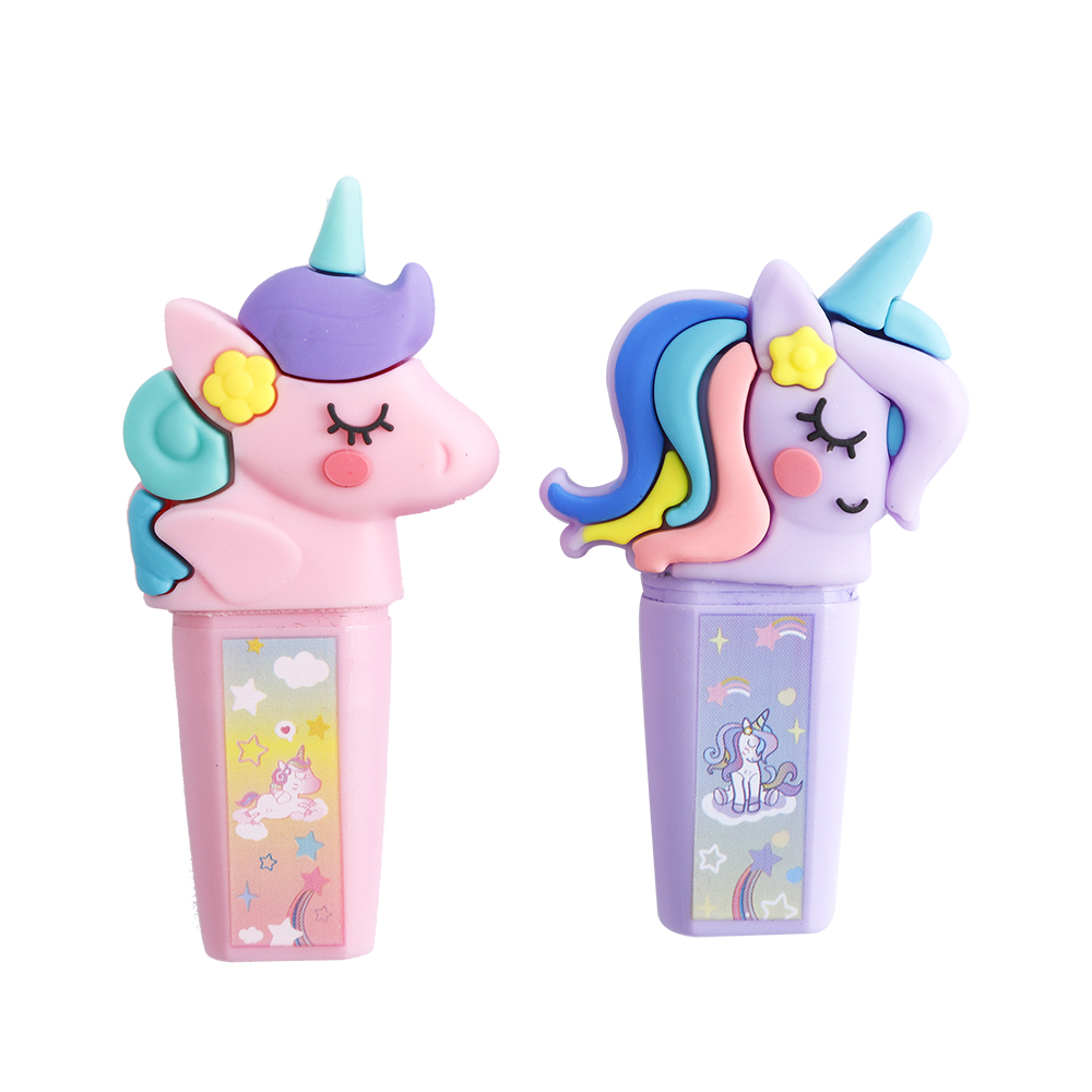 萌趣荧光笔 —— 独角兽款标记笔 女生学生文具 彩色记号笔 Item Picture