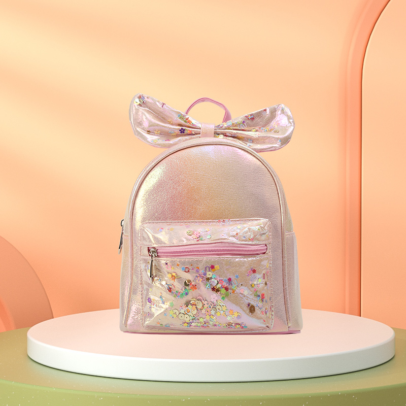 Sweet and cute big-tailed cat, bow-tied children's crossbody bag, girls' bag, cute little schoolbag, fashionable little children's bag Specification image