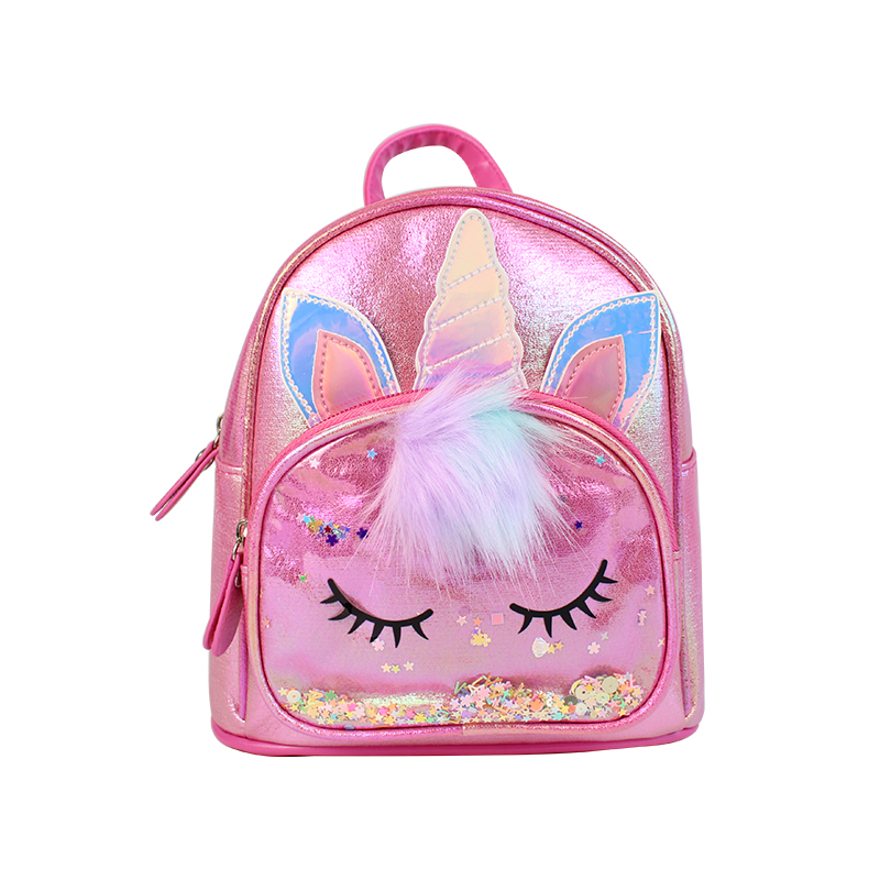 Large-tailed cat, sequined unicorn, cute plush children's backpacks, cartoon girls, fashionable children's bags wholesale Item Picture
