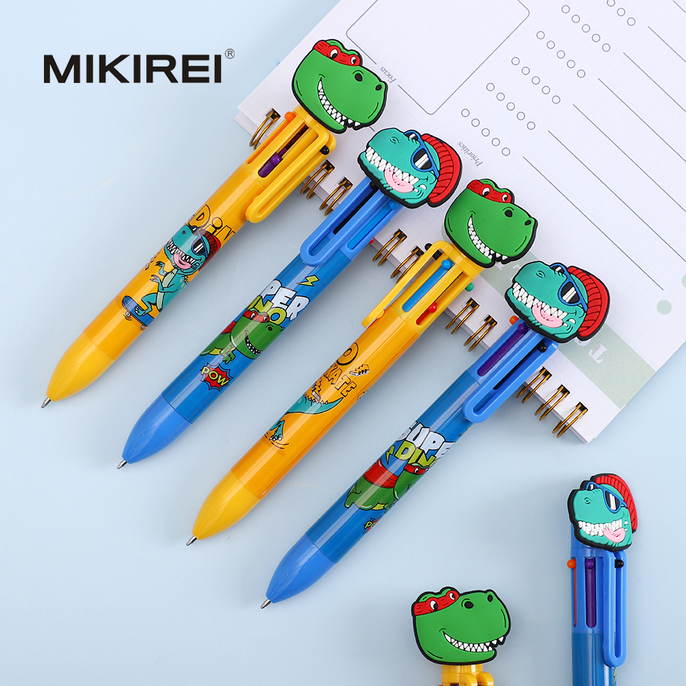 Six-color cartoon Ballpoint pen - a cute and colorful writing pen for children