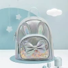 Big tail cat sequined rabbit children's backpack, cute backpack, fashionable and individual, trendy bow, travel and school small schoolbag Item Picture