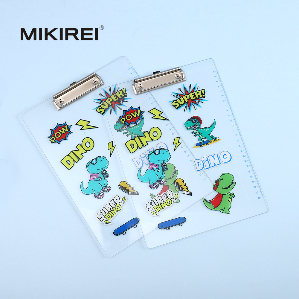 A4 Cartoon transparent plywood Writing board - Dinosaur pattern