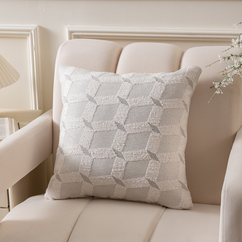 A pillowcase with a rhombic pattern of looped fleece Specification image