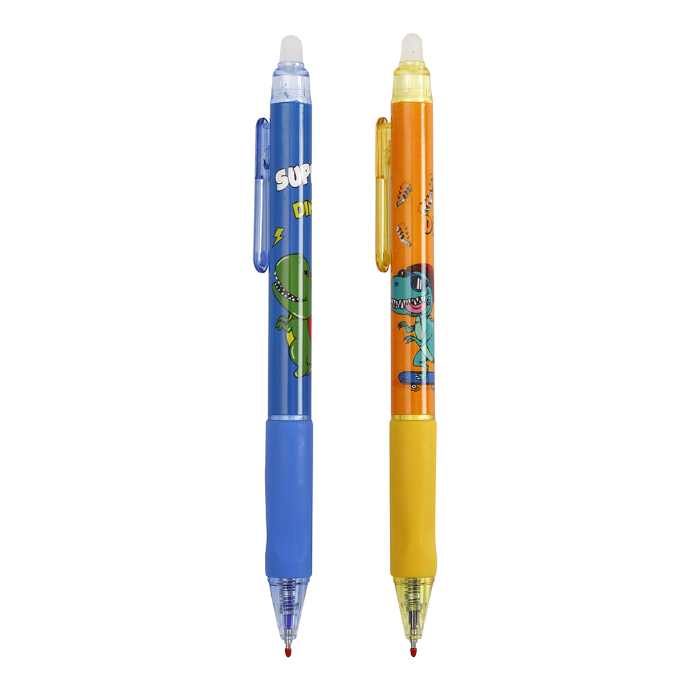 Dinosaur pattern erasable gel pen - Solid color version, suitable for third grade primary school, heat-sensitive erasable Item Picture