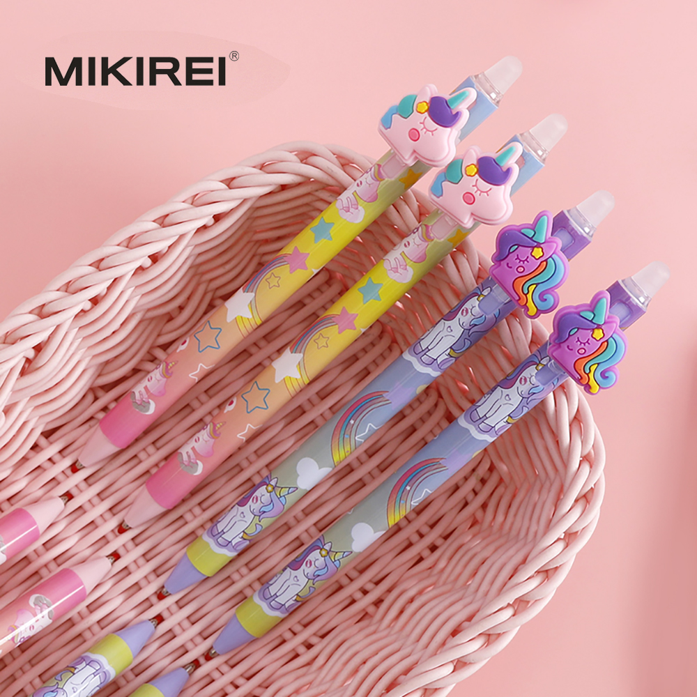 Student erasable Pen - Unicorn Cute pendant style thermal erasable gel pen