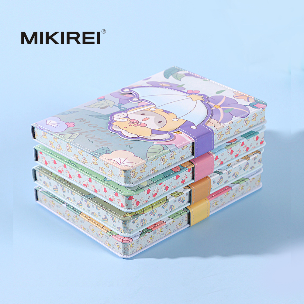 Cartoon and cute magnetic clasp notebook - Floral style for girls