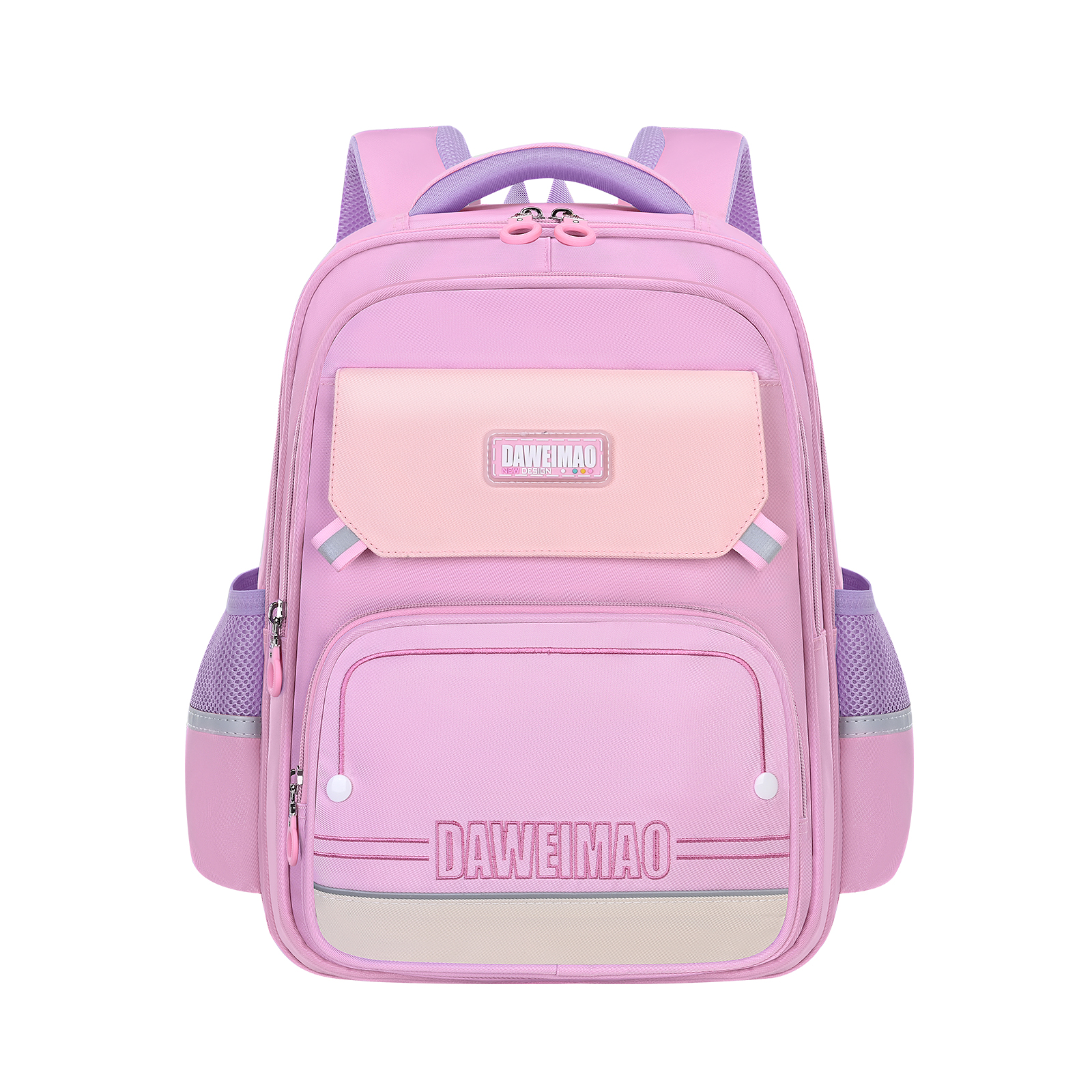 Wholesale of large-tailed cat personalized color-blocking fashionable primary school classroom backpacks, lightweight and waterproof backpacks with high appearance standards that support the spine and waist Specification image