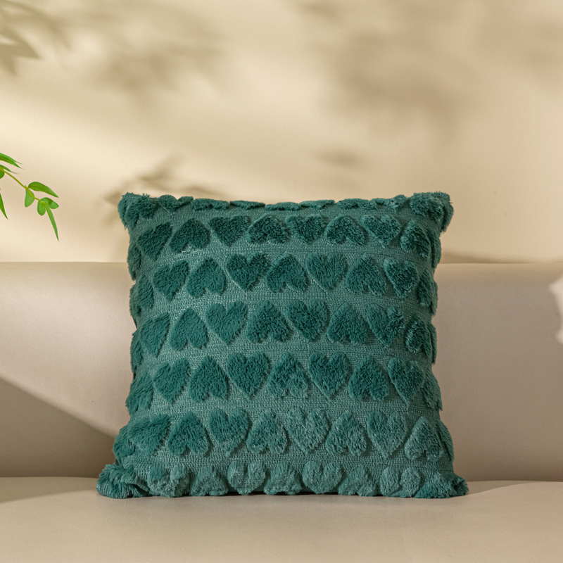 兔毛爱心抱枕套 Item Picture