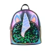 Big tail cat sequined unicorn children's backpack, cartoon cute princess, girls fashionable and cute children's backpack Specification image