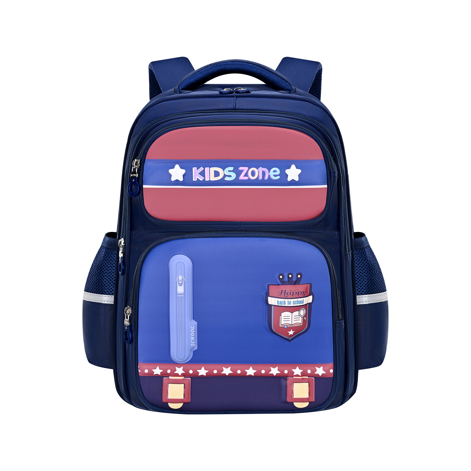 Big-tailed Cat primary school students' trendy and cool color-blocking schoolbag, large-capacity lightweight, waterproof, wear-resistant, tear-resistant, adjustable shoulder strap backpack