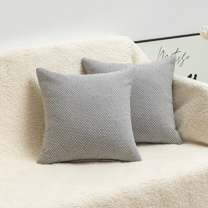 Chenille Polka dot diamond pattern pillowcase details Picture
