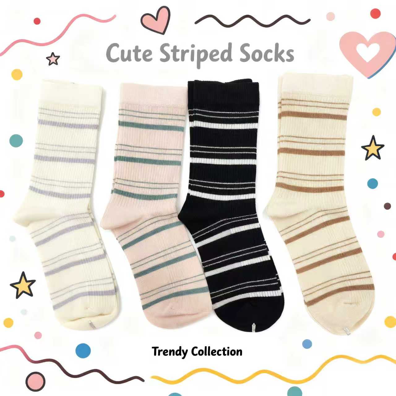Cute and fun striped socks - a trendy and playful choice