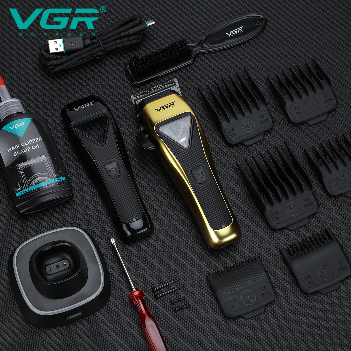 VGR V-015 Barber Shop Special 9000 RPM vector motor Hair clipper DLC Blade suitable for men Item Picture