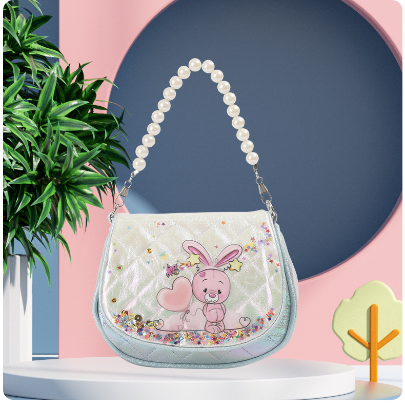 Large-tailed cat and rabbit, fashionable, casual, cute and fun, kindergarten princess girl bag, rabbit hand-held crossbody bag Application Scenario