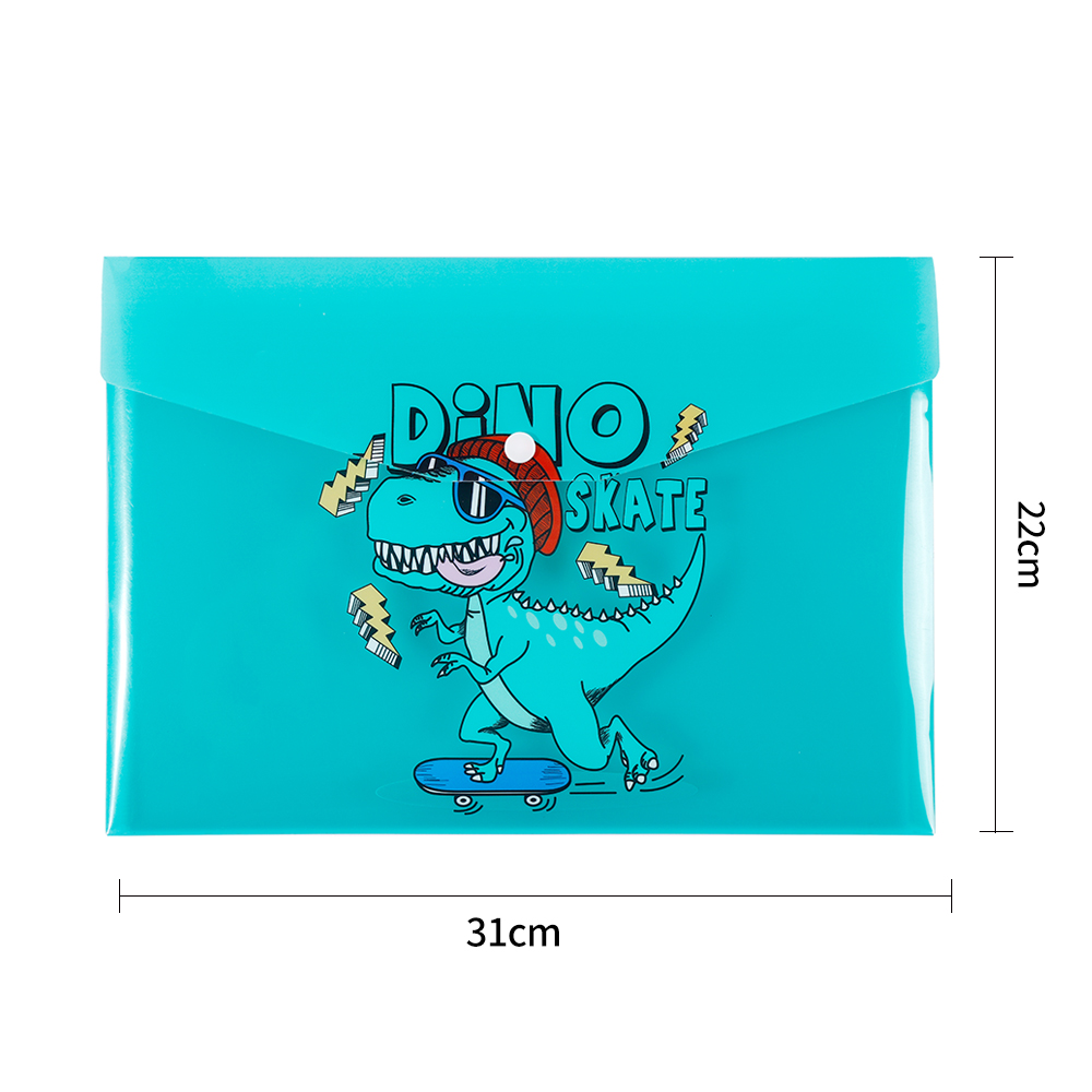 按扣文件袋 —— 办公文具收纳袋 恐龙图案资料袋 Application Scenario