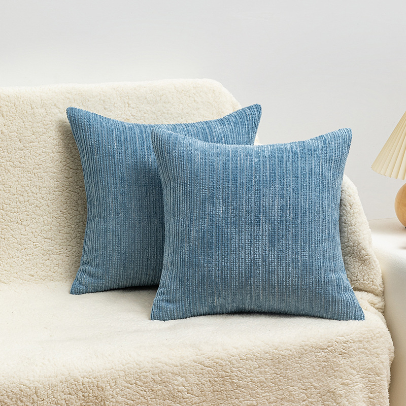 Chenille yarn striped pillowcase Specification image